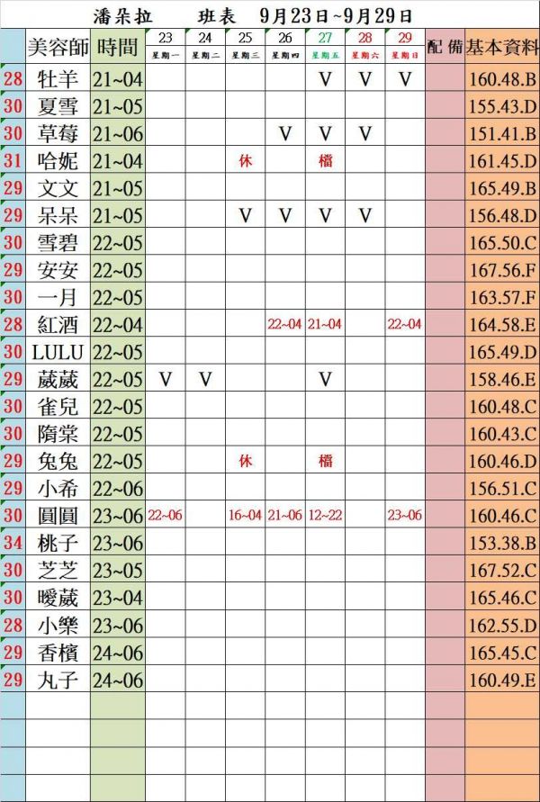 【潘朵拉紓壓館】最新班表-【愛約客】台北正妹舒壓按摩