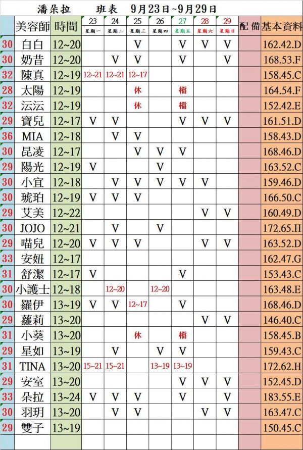 【潘朵拉紓壓館】最新班表-【愛約客】台北正妹舒壓按摩